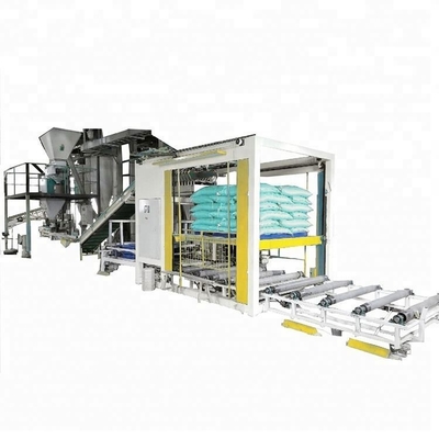 Machine de palettisation industrielle de grande capacité pour 12000 kg et manutention de sacs d'aliments pour animaux