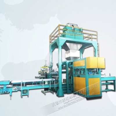 Machine d'emballage de farine entièrement automatique pour usine de fabrication 6 sacs/min 10 kg 25 kg 50 kg