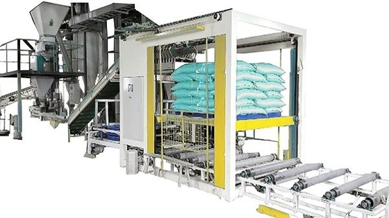 Machine à emballer automatiquement avec système de palettes automatique
