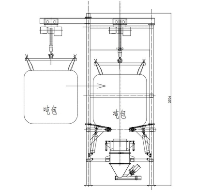 Machine de déchargement de sacs de 500 kg-1 tonne électrique pour le déchargement rapide de matières en vrac