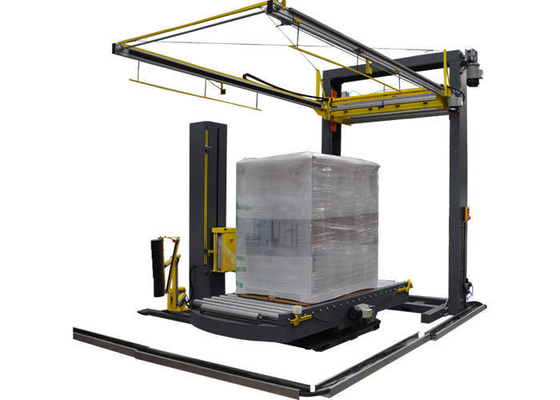 Machine automatique d'emballage de palettes à feuille supérieure pour magasins de matériaux de construction
