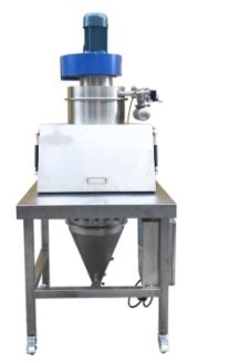Utiliser une station de décharge de sacs de farine avec une machine à convoyeur sous vide en acier inoxydable 304